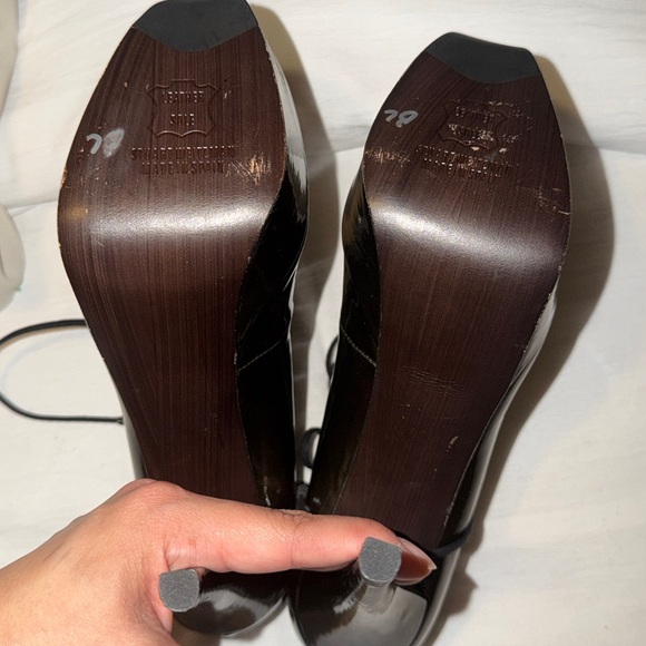 Stuart Weitzman Time Lace up platform in Olive size 7 - Picture 6 of 9